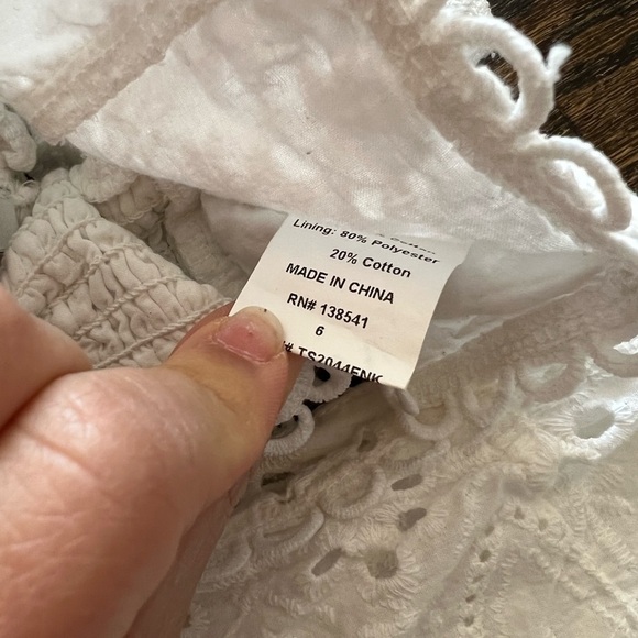 Worn once! Fashion Nova Kids size 6 two-piece white crop and skirt set - Picture 5 of 5